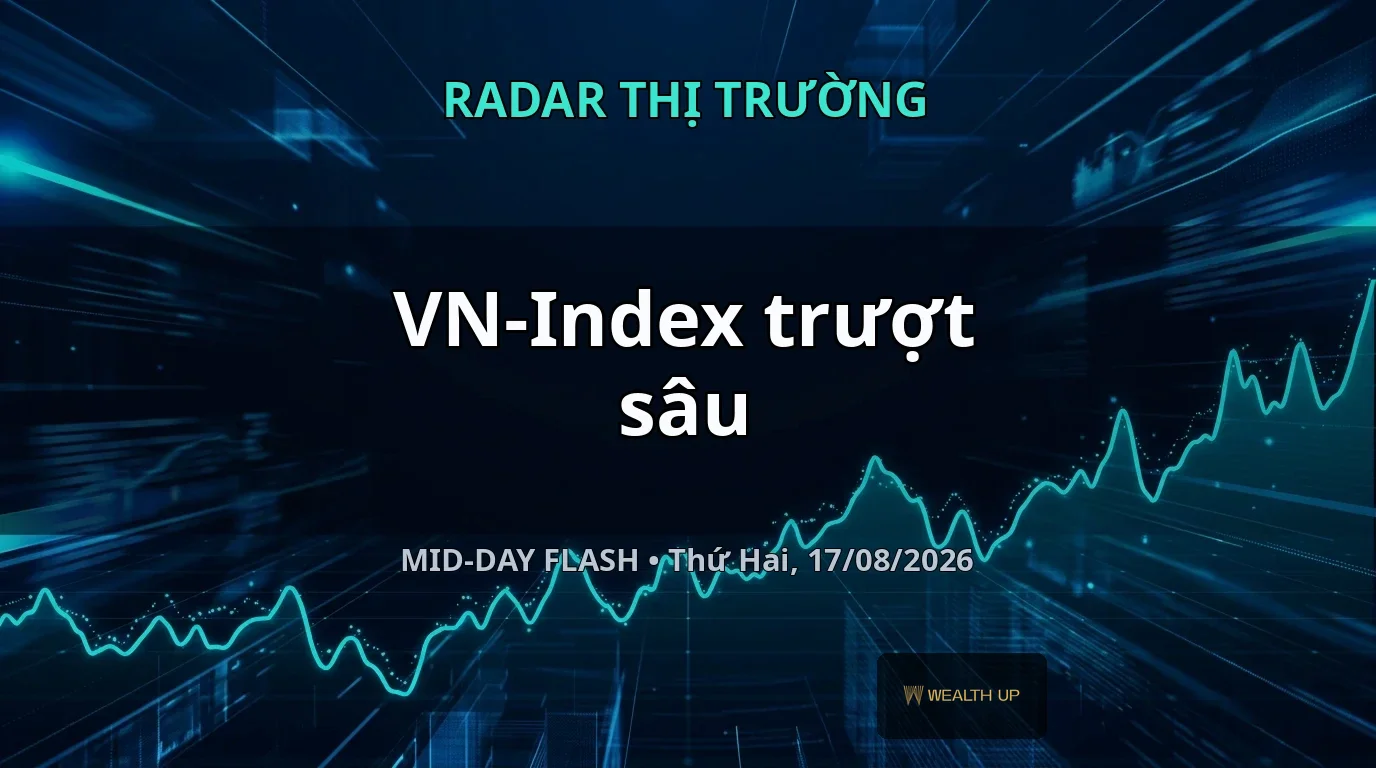 Midday Flash — VN-Index trượt sâu
