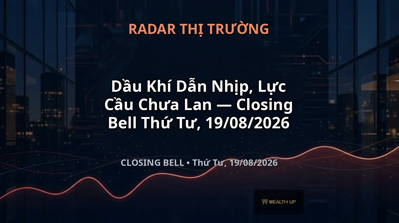 Dầu Khí Dẫn Nhịp, Lực Cầu Chưa Lan — Closing Bell Thứ Tư, 19/08/2026