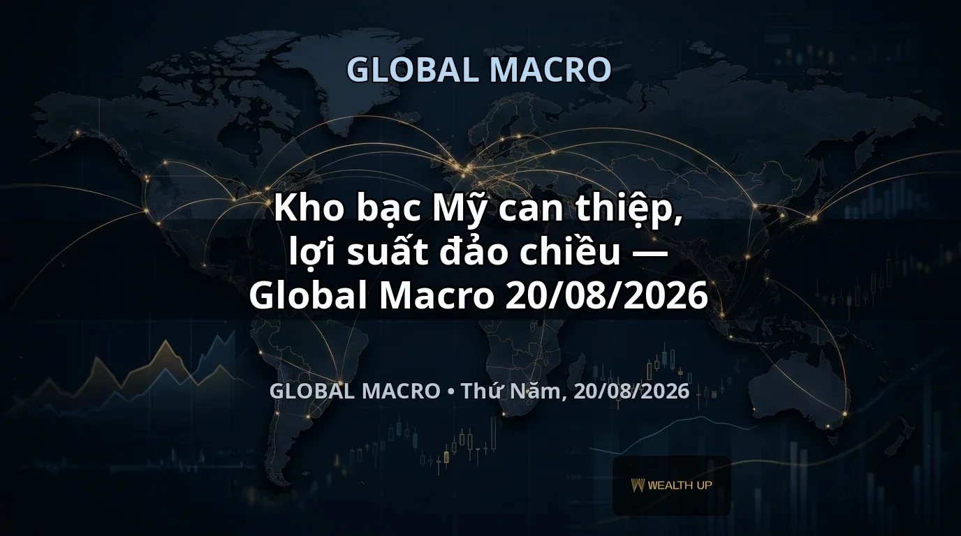 Kho bạc Mỹ can thiệp, lợi suất đảo chiều — Global Macro 20/08/2026