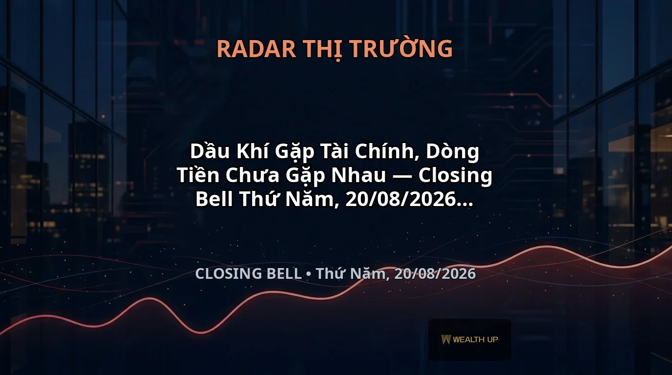 Dầu Khí Gặp Tài Chính, Dòng Tiền Chưa Gặp Nhau — Closing Bell Thứ Năm, 20/08/2026