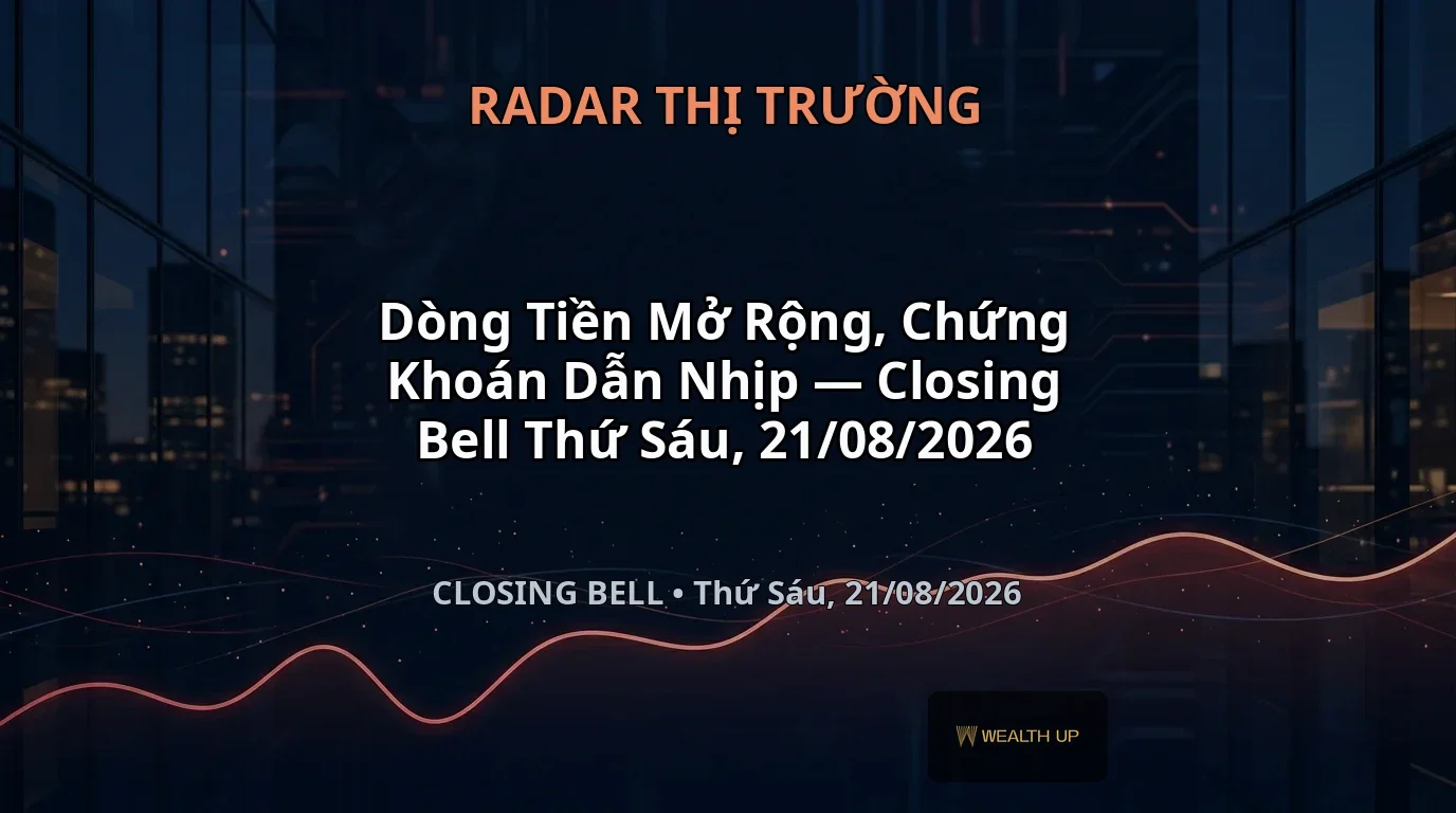 Dòng Tiền Mở Rộng, Chứng Khoán Dẫn Nhịp — Closing Bell Thứ Sáu, 21/08/2026