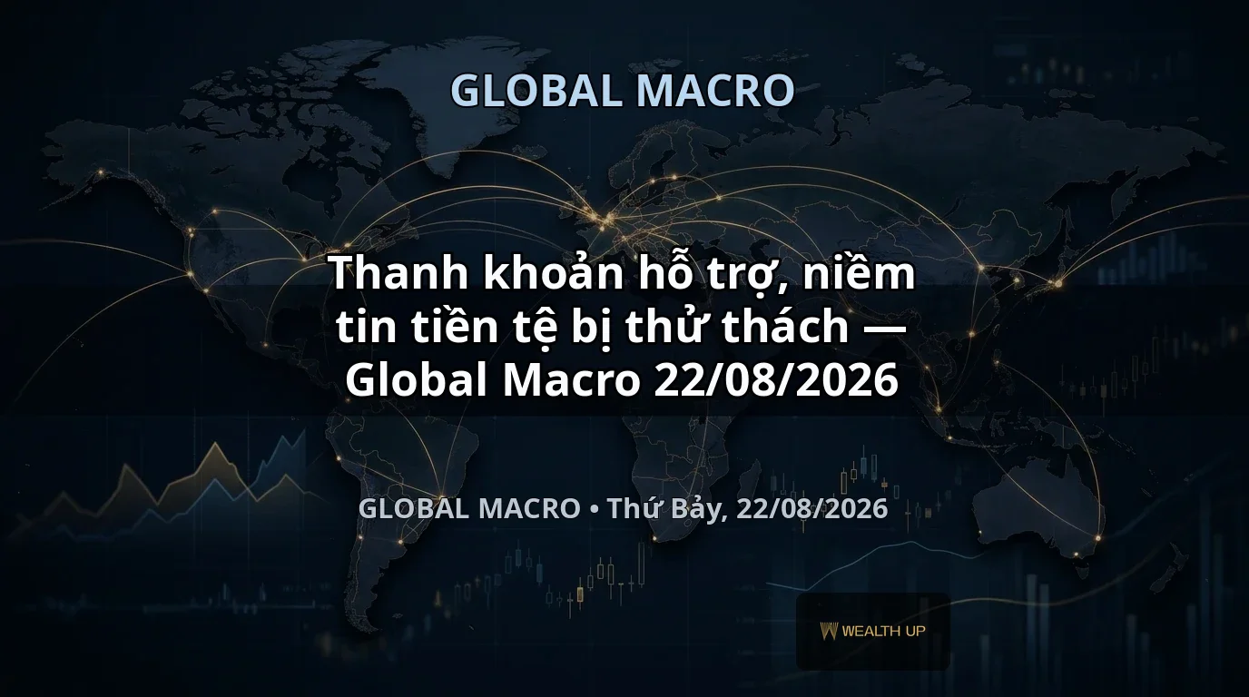 Thanh khoản hỗ trợ, niềm tin tiền tệ bị thử thách — Global Macro 22/08/2026