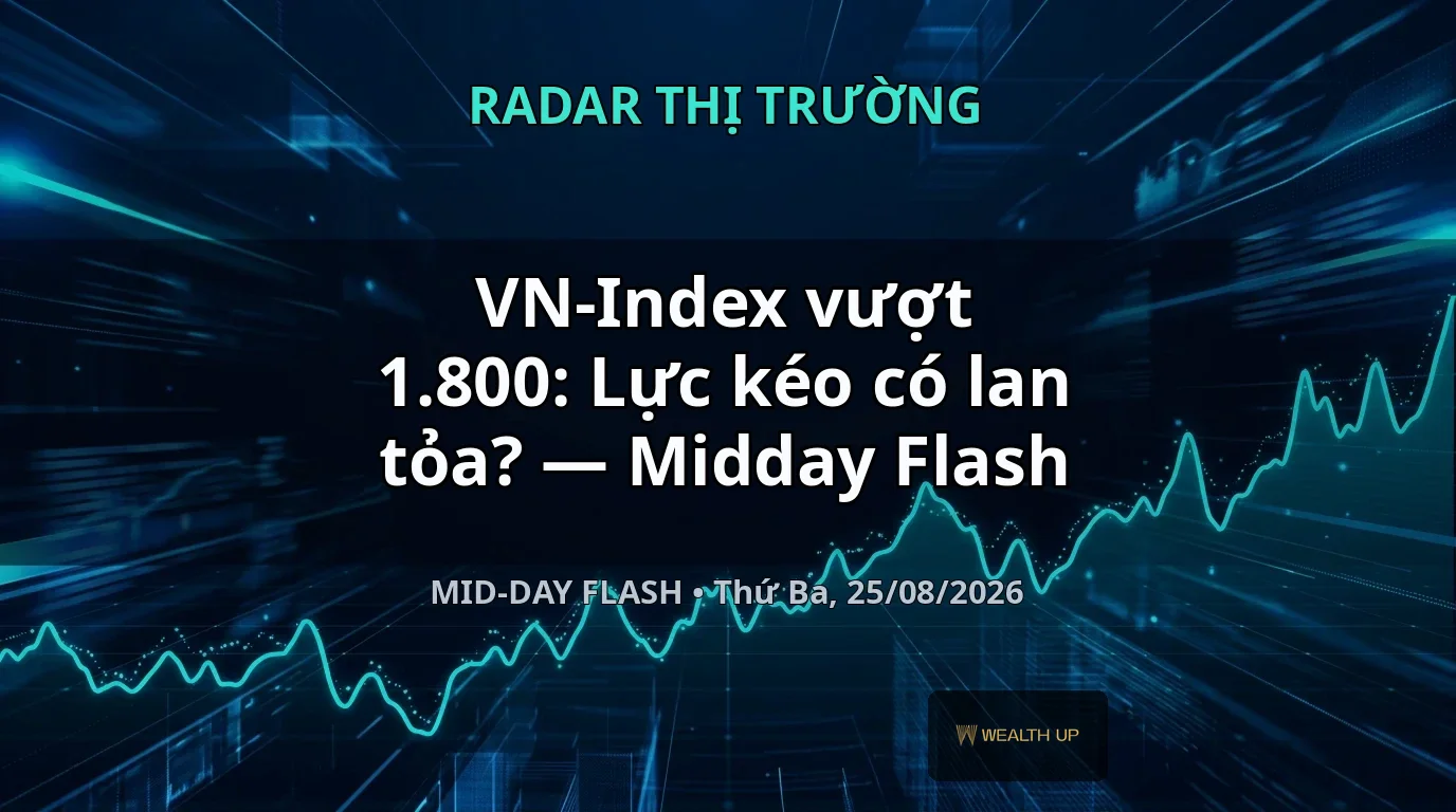 VN-Index vượt 1.800: Lực kéo có lan tỏa? — Midday Flash