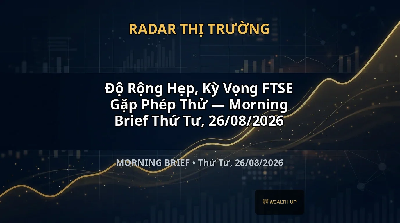 Độ Rộng Hẹp, Kỳ Vọng FTSE Gặp Phép Thử — Morning Brief Thứ Tư, 26/08/2026