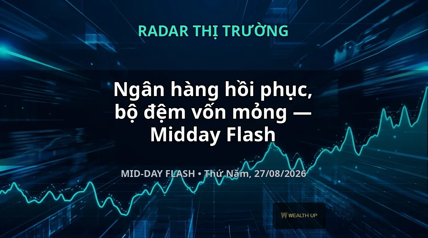 Ngân hàng hồi phục, bộ đệm vốn mỏng — Midday Flash