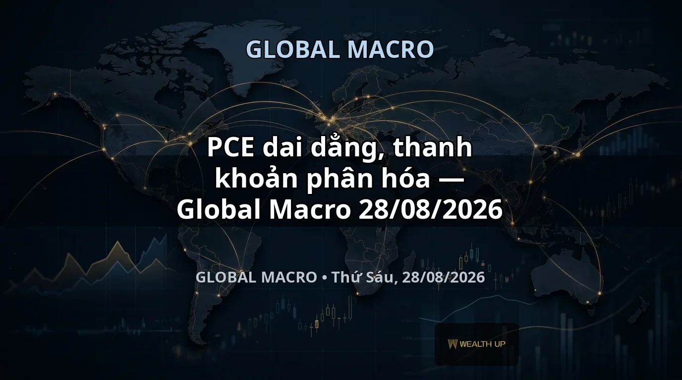 PCE dai dẳng, thanh khoản phân hóa — Global Macro 28/08/2026