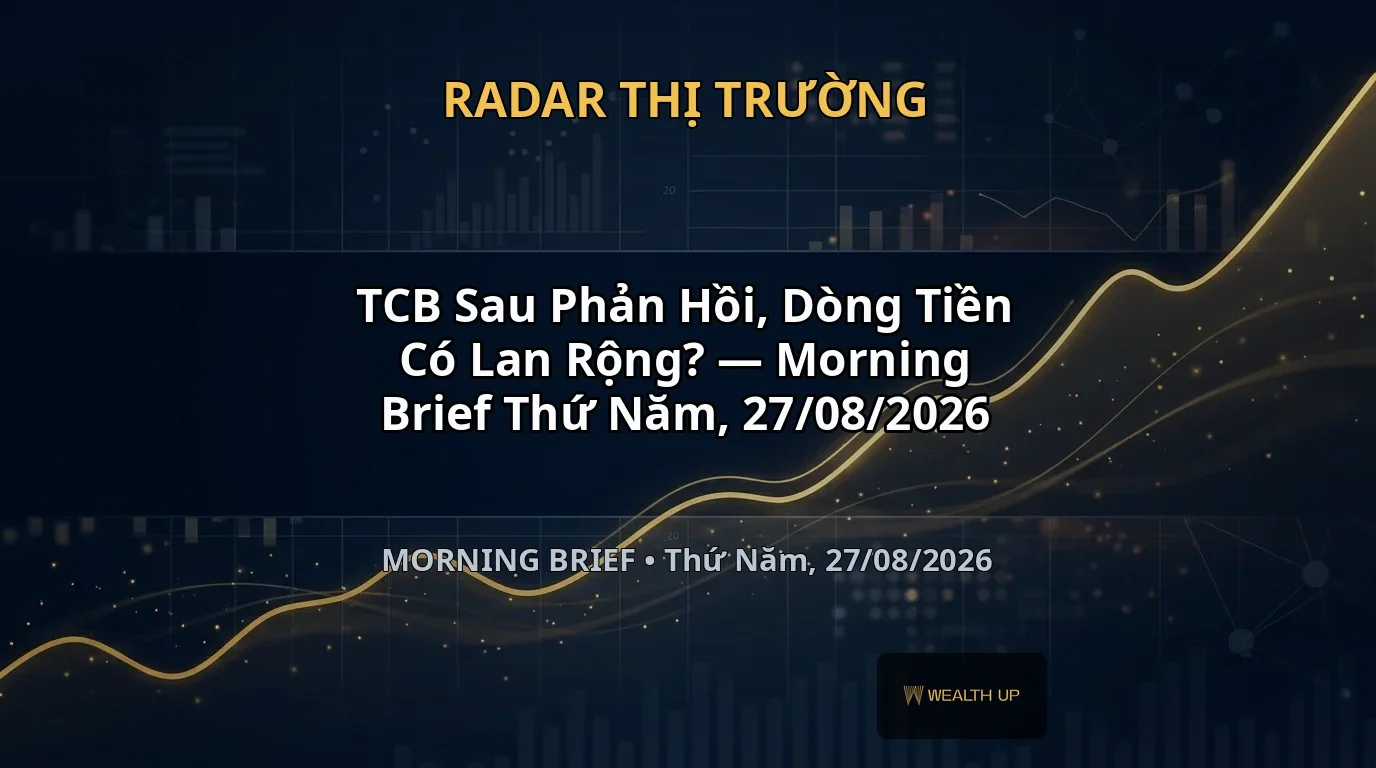 TCB Sau Phản Hồi, Dòng Tiền Có Lan Rộng? — Morning Brief Thứ Năm, 27/08/2026