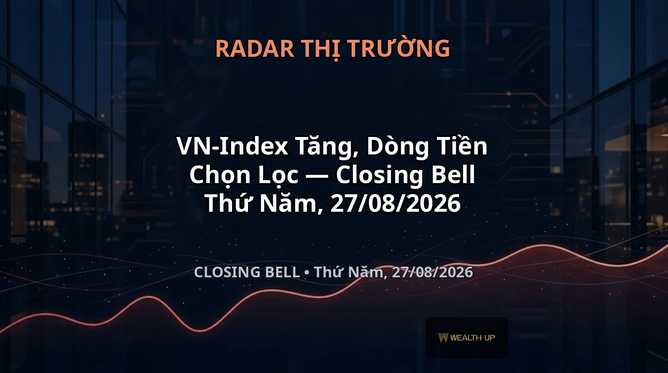 VN-Index Tăng, Dòng Tiền Chọn Lọc — Closing Bell Thứ Năm, 27/08/2026