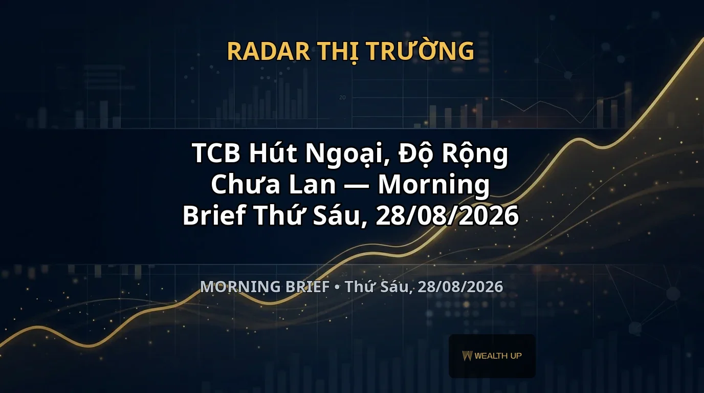 TCB Hút Ngoại, Độ Rộng Chưa Lan — Morning Brief Thứ Sáu, 28/08/2026