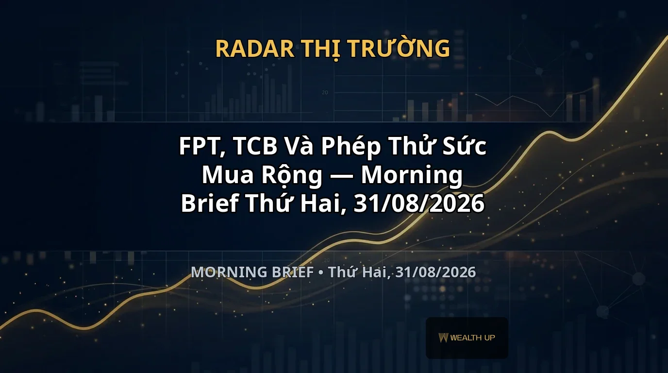 FPT, TCB Và Phép Thử Sức Mua Rộng — Morning Brief Thứ Hai, 31/08/2026