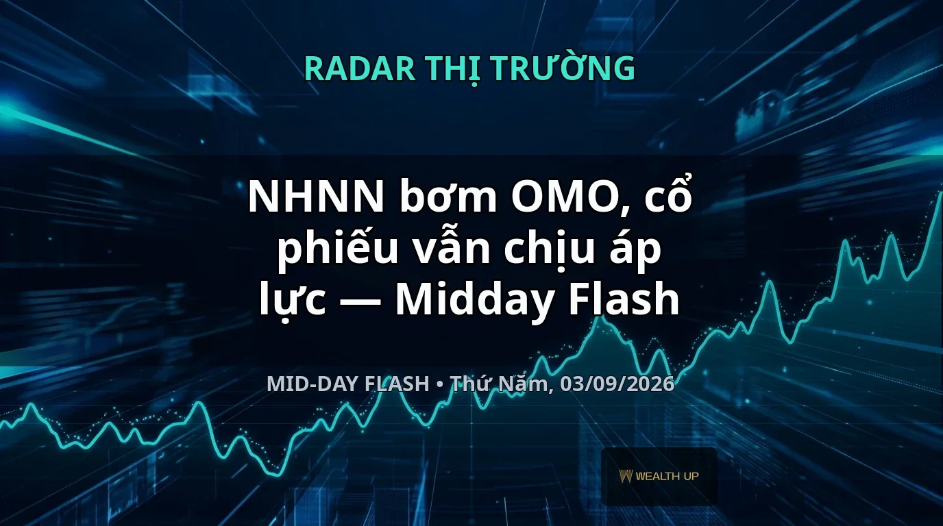 NHNN bơm OMO, cổ phiếu vẫn chịu áp lực — Midday Flash