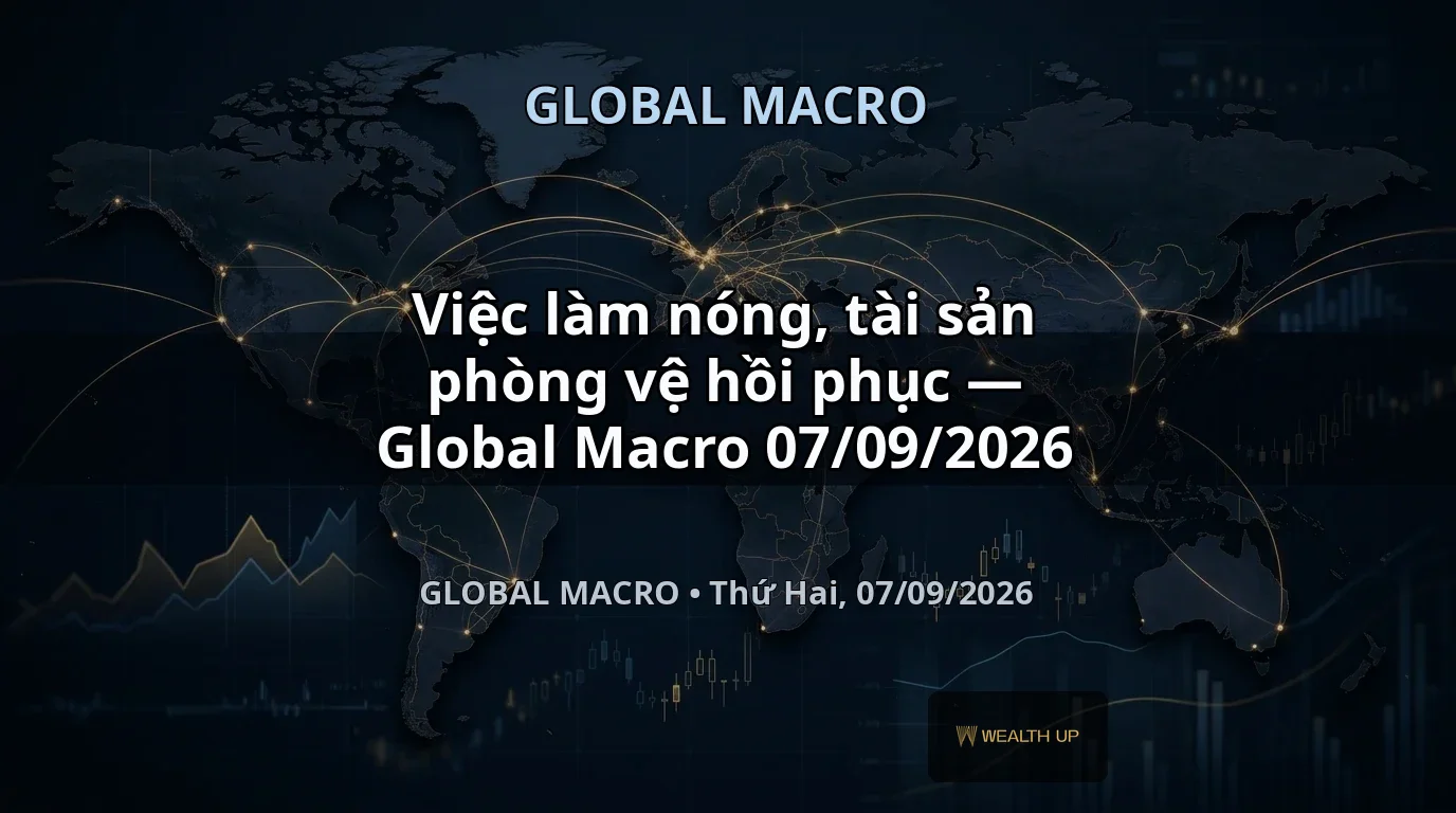 Việc làm nóng, tài sản phòng vệ hồi phục — Global Macro 07/09/2026