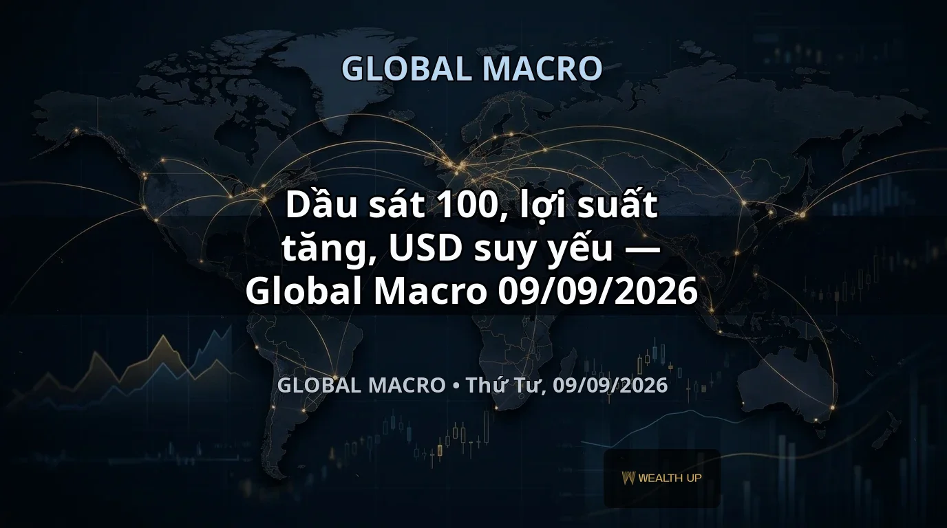 Dầu sát 100, lợi suất tăng, USD suy yếu — Global Macro 09/09/2026