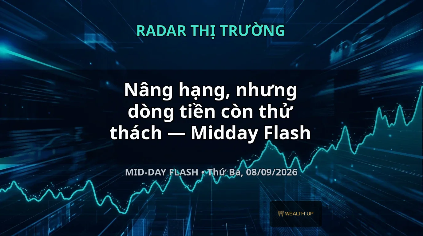 Nâng hạng, nhưng dòng tiền còn thử thách — Midday Flash
