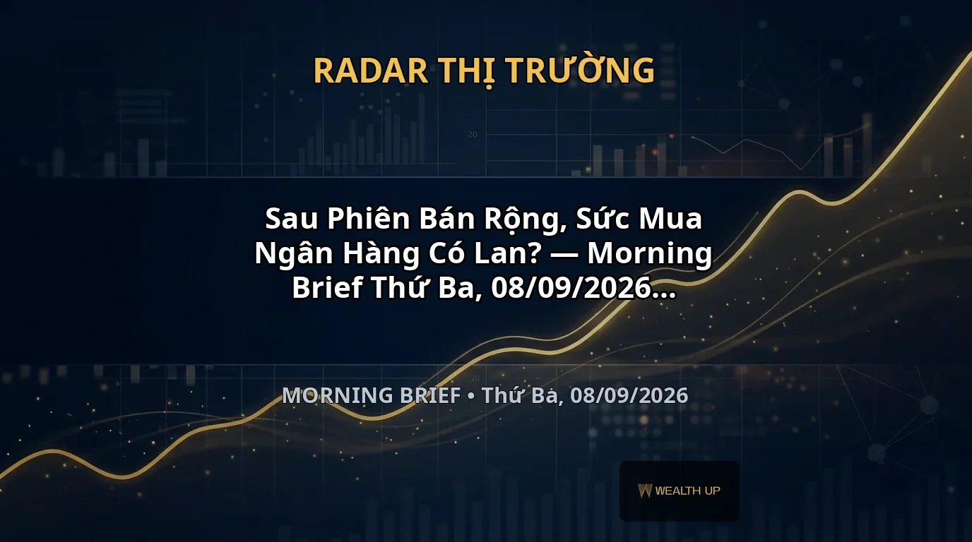 Sau Phiên Bán Rộng, Sức Mua Ngân Hàng Có Lan? — Morning Brief Thứ Ba, 08/09/2026