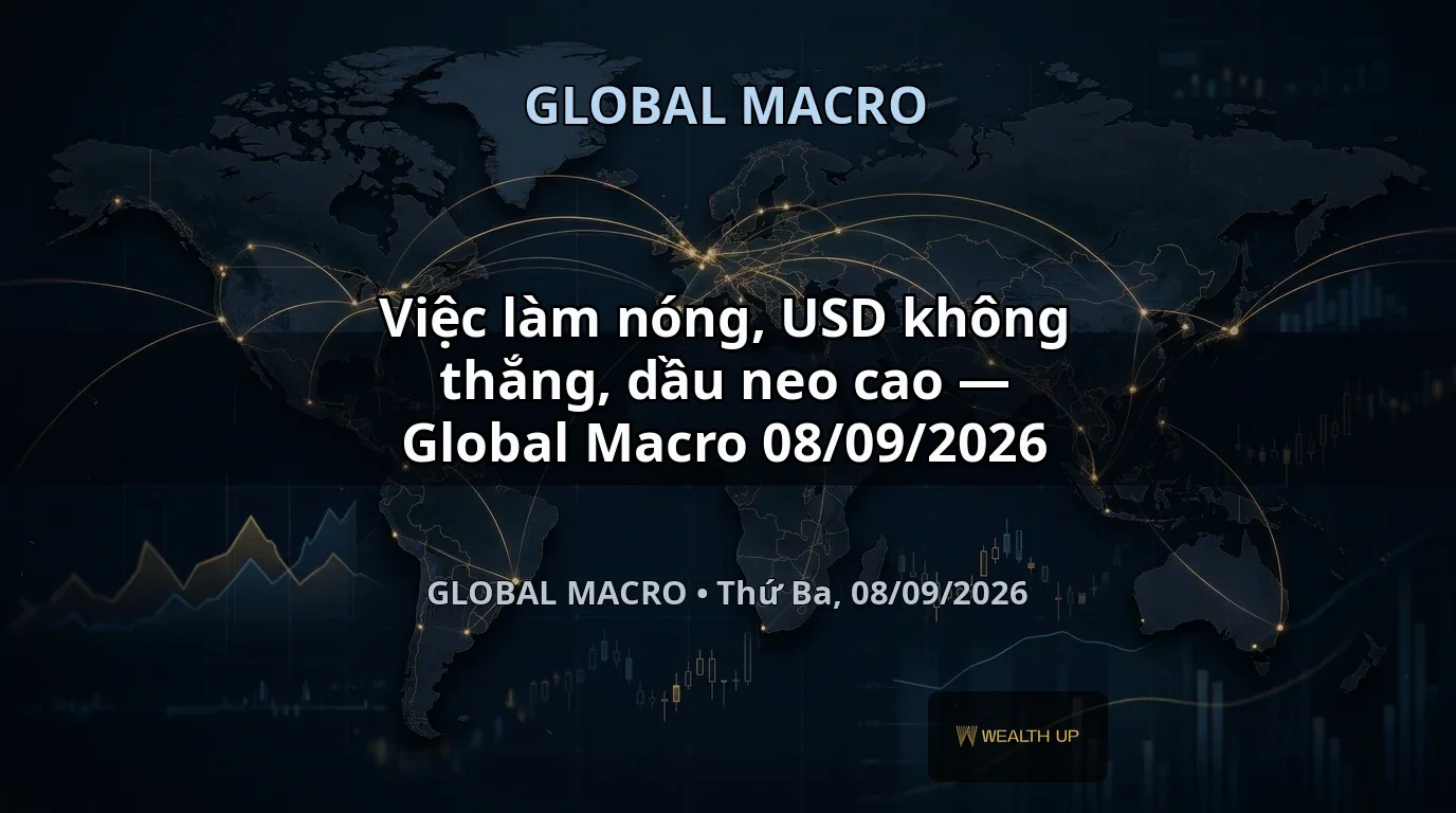 Việc làm nóng, USD không thắng, dầu neo cao — Global Macro 08/09/2026