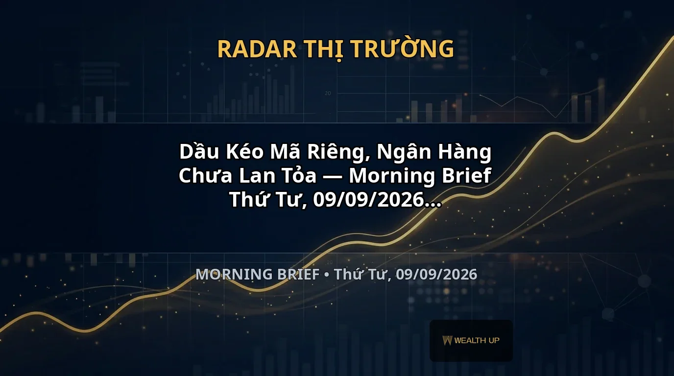 Dầu Kéo Mã Riêng, Ngân Hàng Chưa Lan Tỏa — Morning Brief Thứ Tư, 09/09/2026