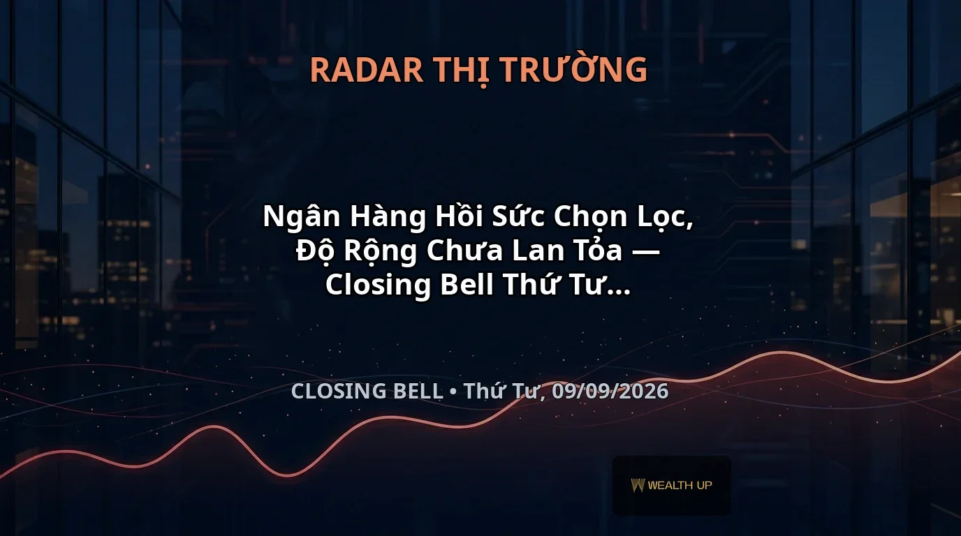 Ngân Hàng Hồi Sức Chọn Lọc, Độ Rộng Chưa Lan Tỏa — Closing Bell Thứ Tư, 09/09/2026