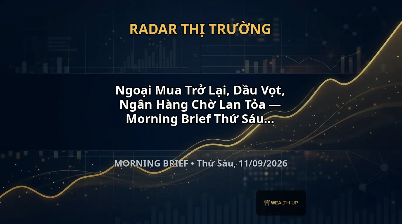 Ngoại Mua Trở Lại, Dầu Vọt, Ngân Hàng Chờ Lan Tỏa — Morning Brief Thứ Sáu, 11/09/2026