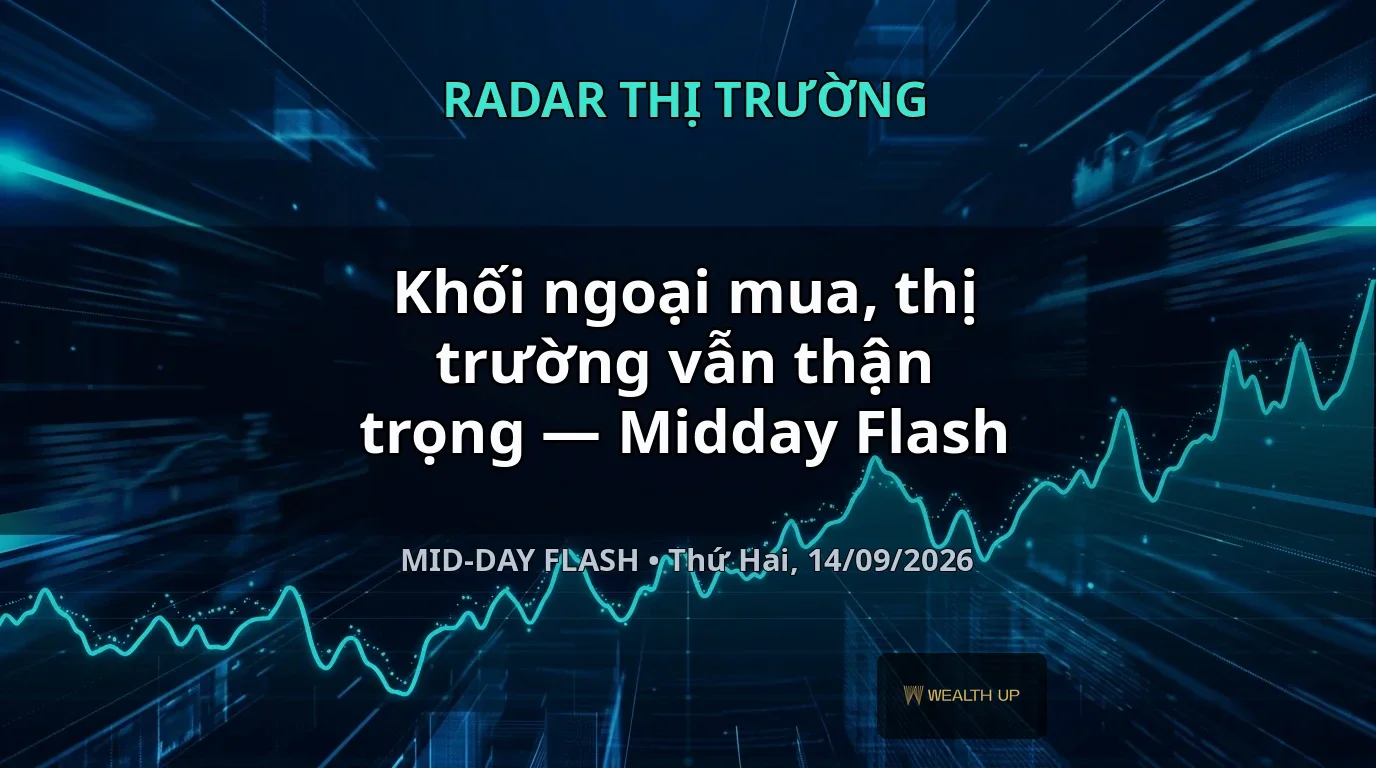 Khối ngoại mua, thị trường vẫn thận trọng — Midday Flash