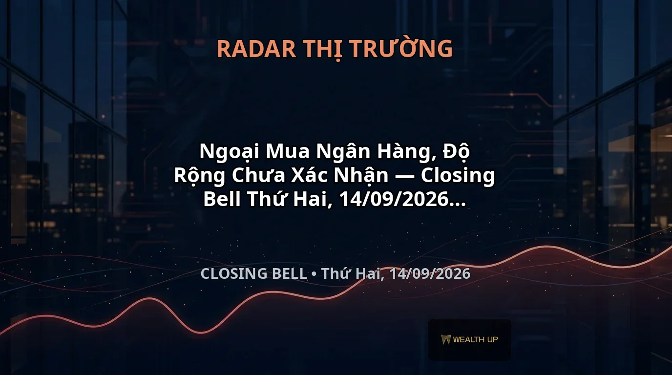 Ngoại Mua Ngân Hàng, Độ Rộng Chưa Xác Nhận — Closing Bell Thứ Hai, 14/09/2026