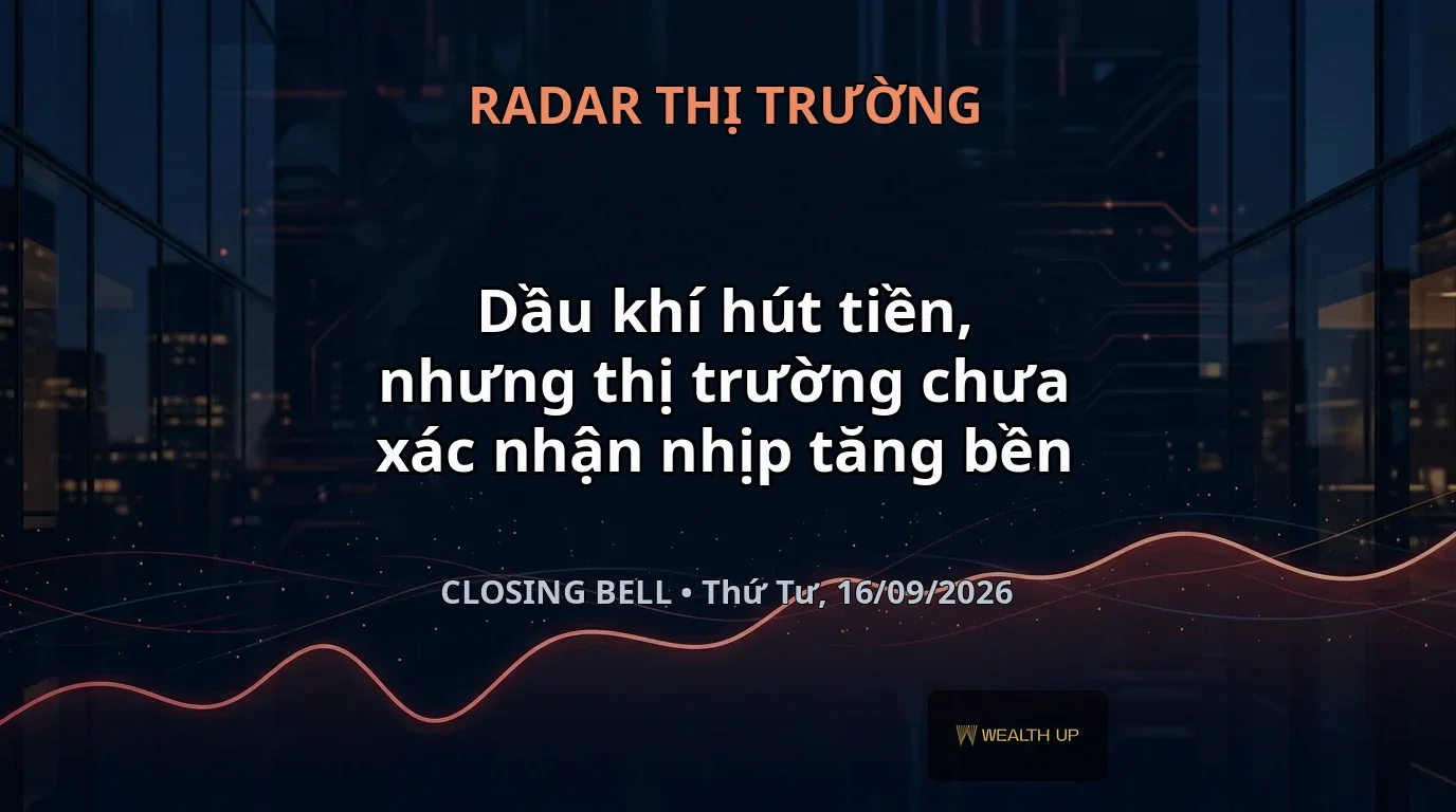 Dầu khí hút tiền, nhưng thị trường chưa xác nhận nhịp tăng bền