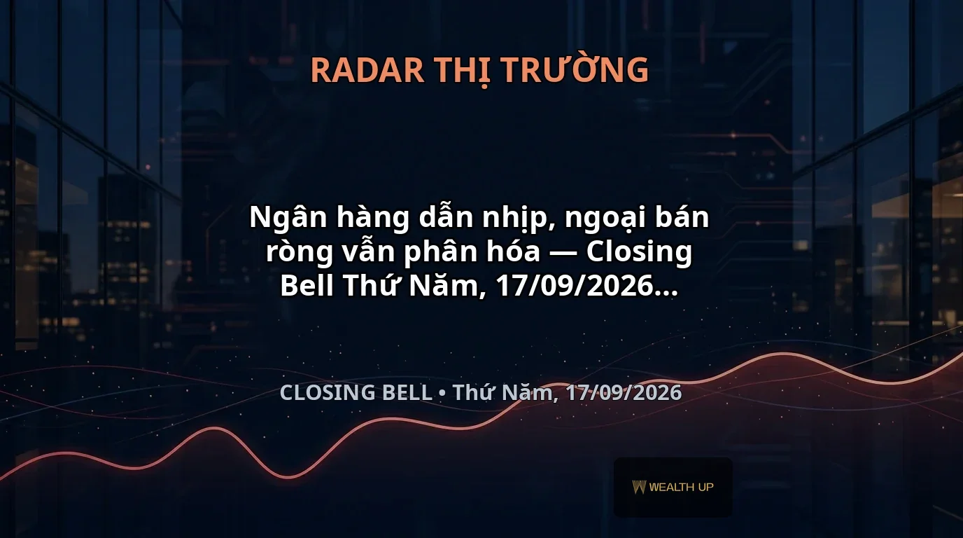 Ngân hàng dẫn nhịp, ngoại bán ròng vẫn phân hóa — Closing Bell Thứ Năm, 17/09/2026