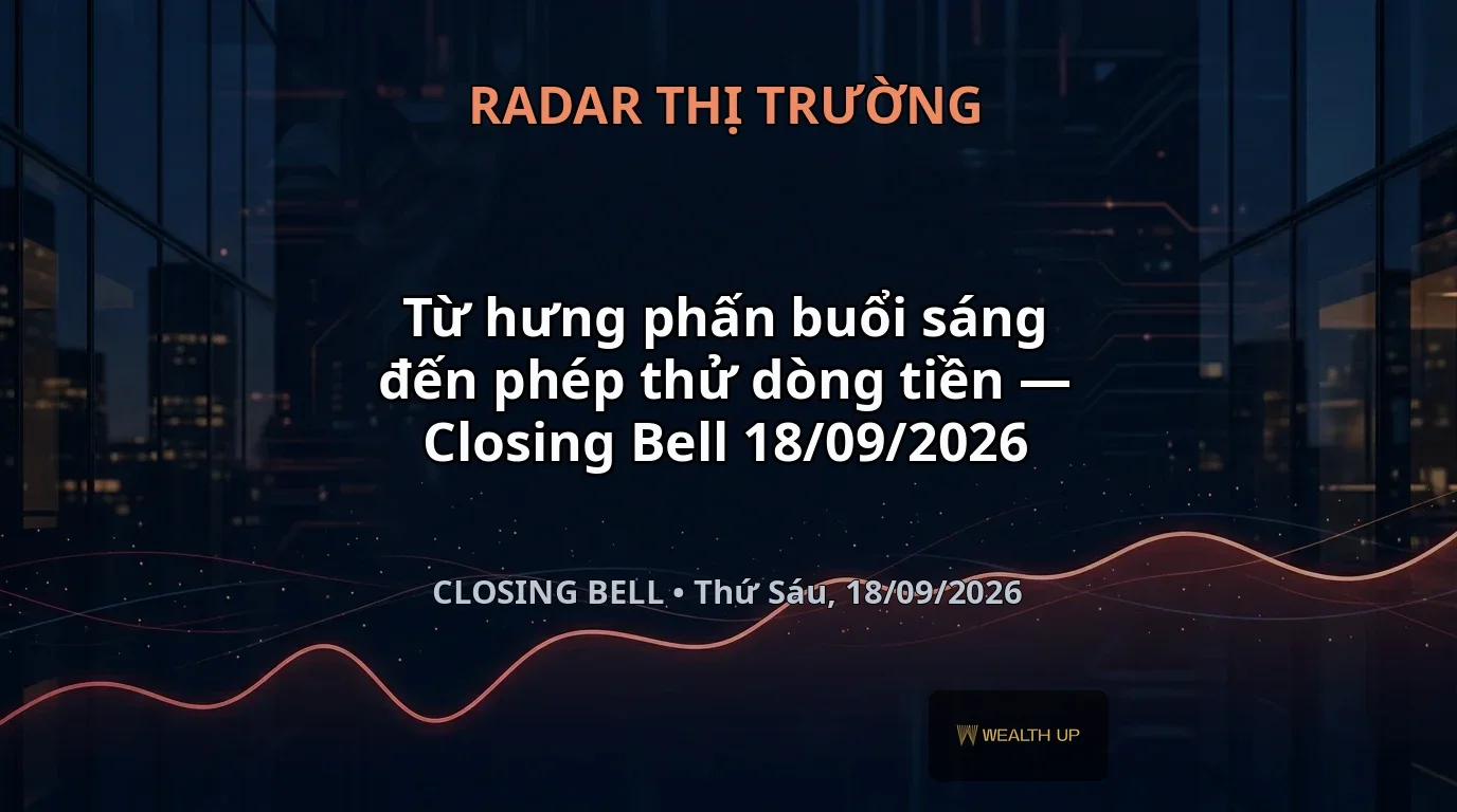 Từ hưng phấn buổi sáng đến phép thử dòng tiền — Closing Bell 18/09/2026