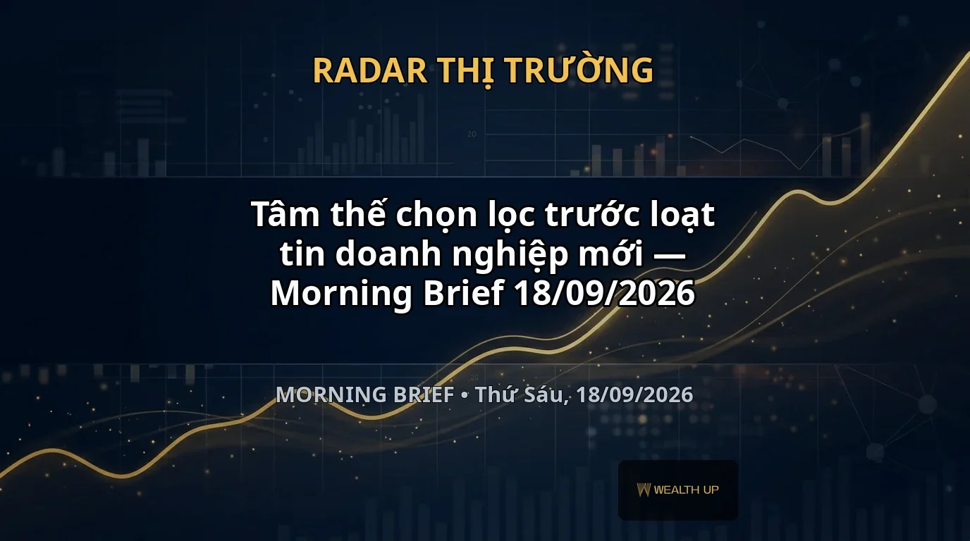 Tâm thế chọn lọc trước loạt tin doanh nghiệp mới — Morning Brief 18/09/2026