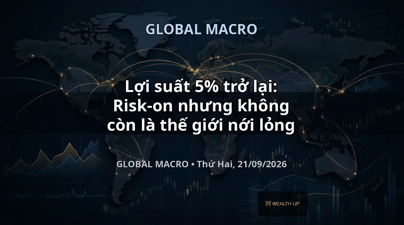 Lợi suất 5% trở lại: Risk-on nhưng không còn là thế giới nới lỏng
