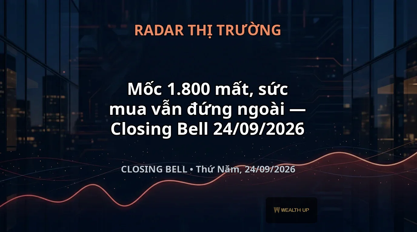 Mốc 1.800 mất, sức mua vẫn đứng ngoài — Closing Bell 24/09/2026