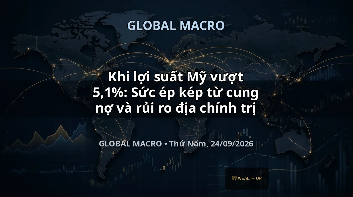 Khi lợi suất Mỹ vượt 5,1%: Sức ép kép từ cung nợ và rủi ro địa chính trị