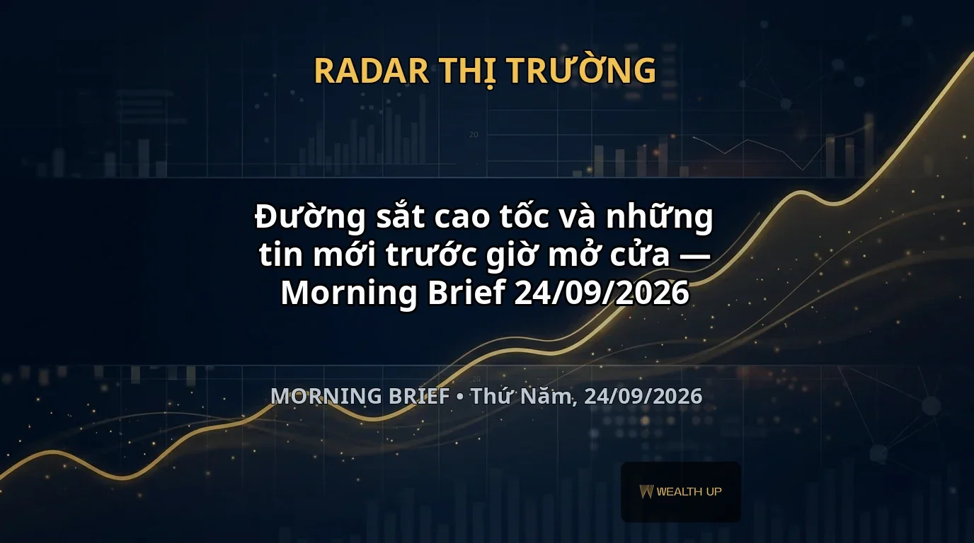 Đường sắt cao tốc và những tin mới trước giờ mở cửa — Morning Brief 24/09/2026