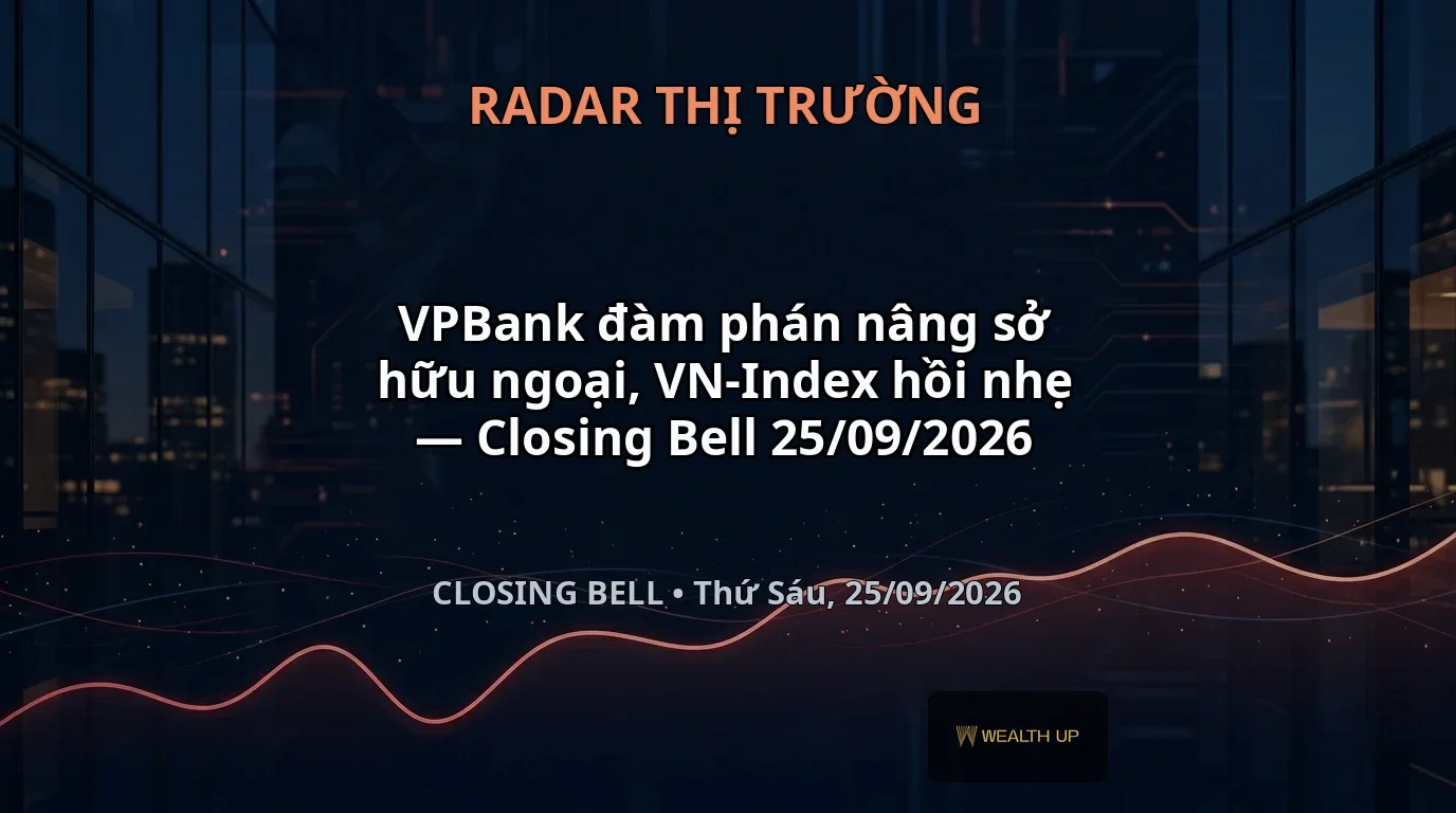 VPBank đàm phán nâng sở hữu ngoại, VN-Index hồi nhẹ — Closing Bell 25/09/2026