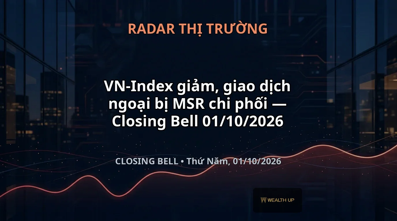 VN-Index giảm, giao dịch ngoại bị MSR chi phối — Closing Bell 01/10/2026