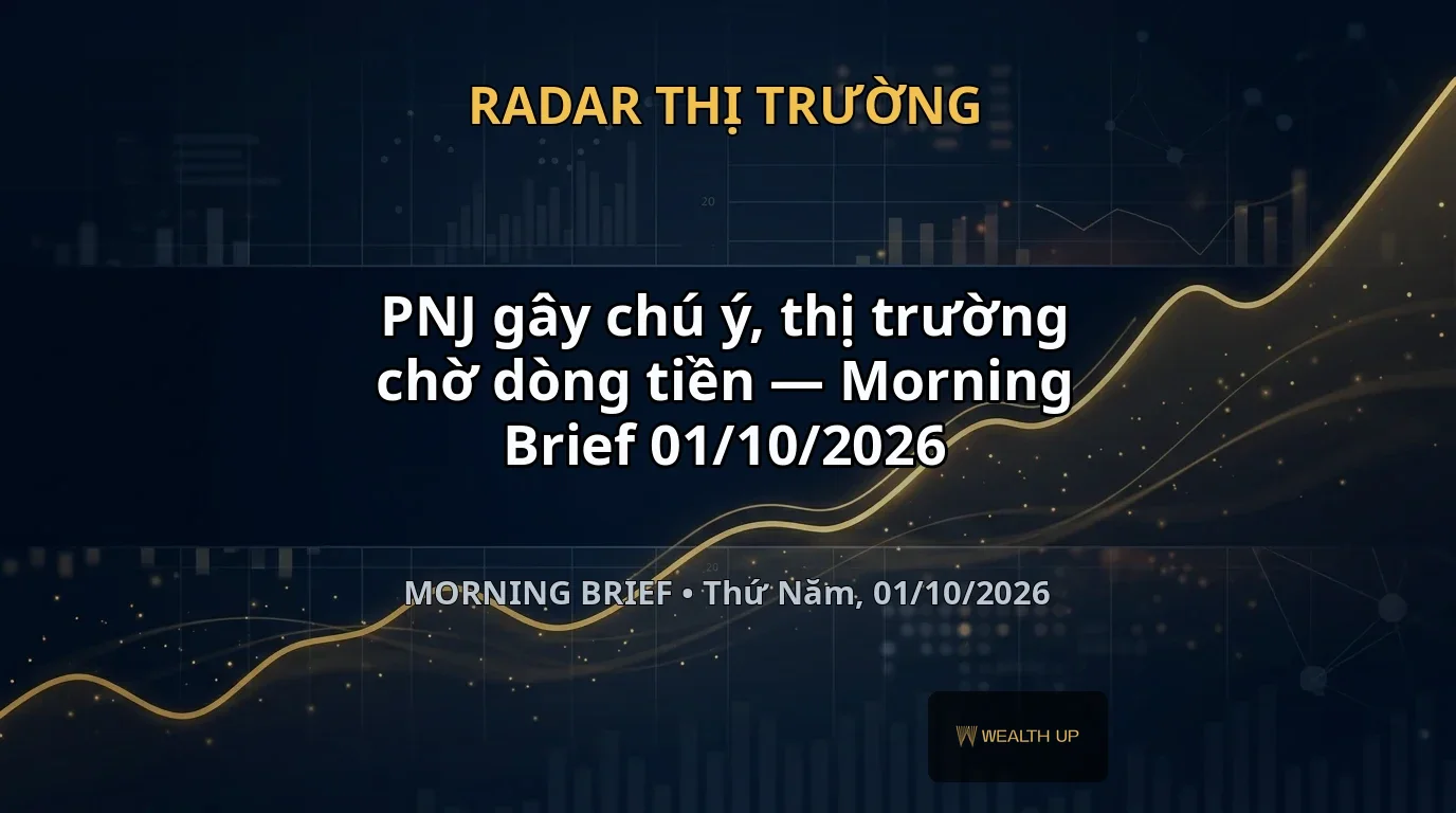 PNJ gây chú ý, thị trường chờ dòng tiền — Morning Brief 01/10/2026