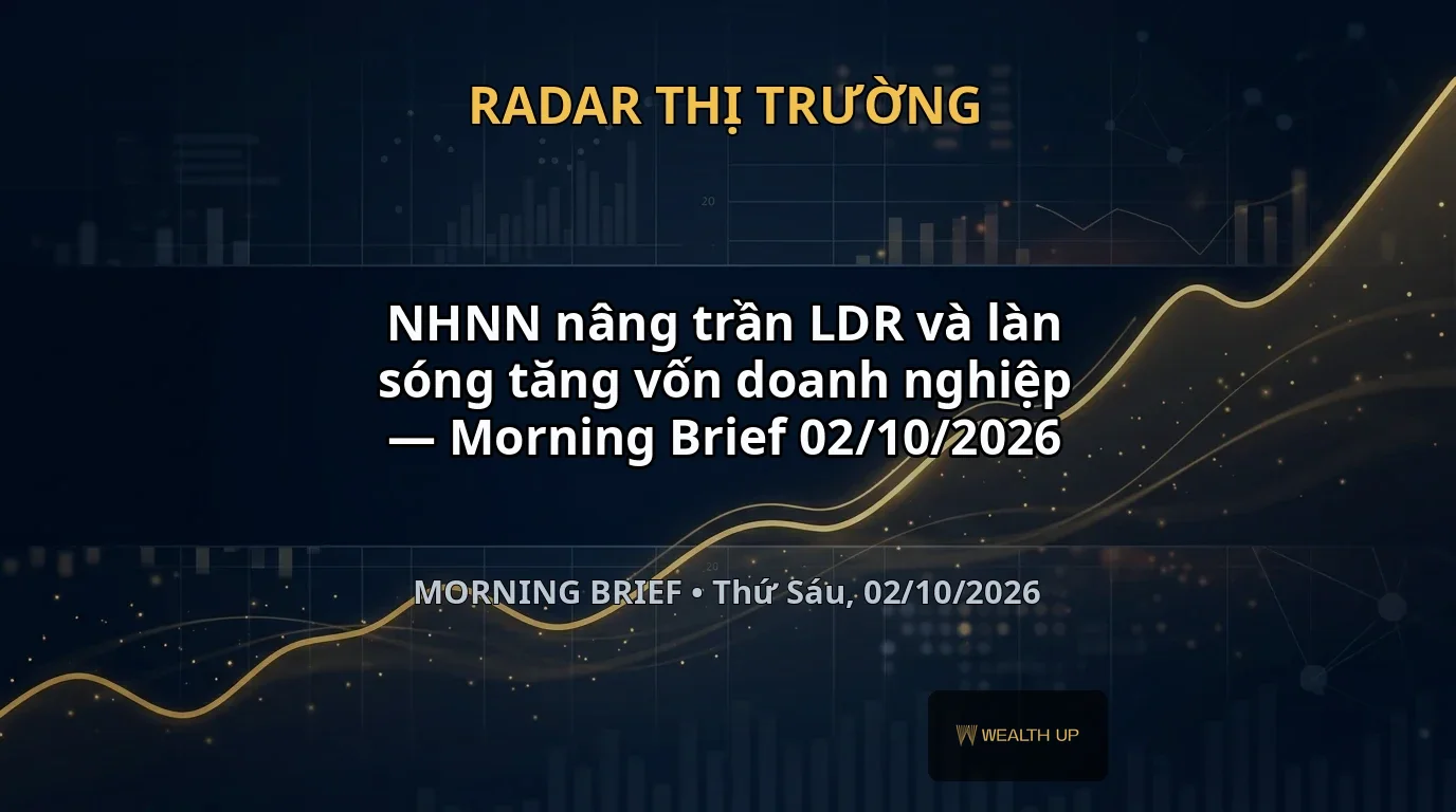 NHNN nâng trần LDR và làn sóng tăng vốn doanh nghiệp — Morning Brief 02/10/2026