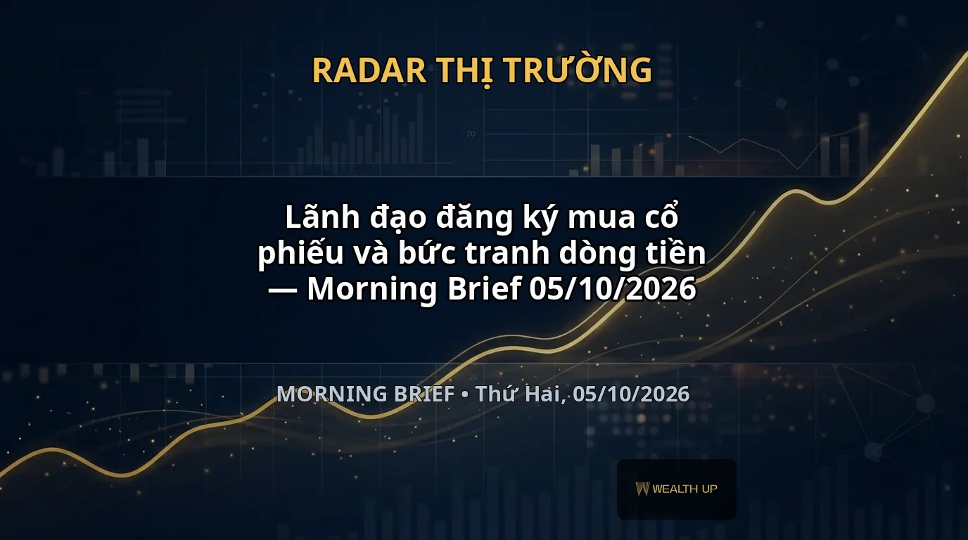 Lãnh đạo đăng ký mua cổ phiếu và bức tranh dòng tiền — Morning Brief 05/10/2026