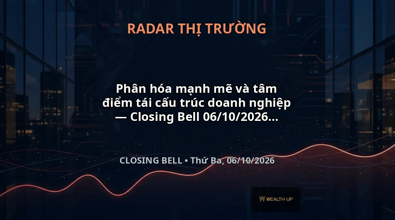 Phân hóa mạnh mẽ và tâm điểm tái cấu trúc doanh nghiệp — Closing Bell 06/10/2026