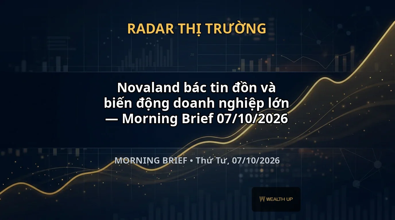 Novaland bác tin đồn và biến động doanh nghiệp lớn — Morning Brief 07/10/2026