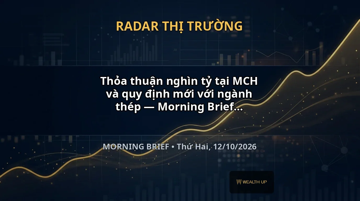 Thỏa thuận nghìn tỷ tại MCH và quy định mới với ngành thép — Morning Brief 12/10/2026