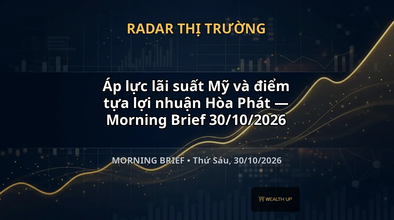 Áp lực lãi suất Mỹ và điểm tựa lợi nhuận Hòa Phát — Morning Brief 30/10/2026